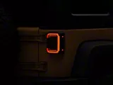 Raxiom Axial Series LED Halo Tail Lights; Black Housing; Dark Smoked Lens (07-18 Jeep Wrangler JK)