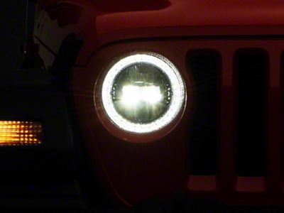 Raxiom Axial Series LED Headlights; Black Housing; Clear Lens (18-25 Jeep Wrangler JL)