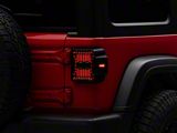 Raxiom Axial Series Linear LED Tail Lights; Black Housing; Smoked Lens (18-25 Jeep Wrangler JL w/ Factory Halogen Tail Lights & w/o Blind Spot Detection)
