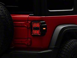 Raxiom Axial Series Linear LED Tail Lights; Black Housing; Smoked Lens (18-24 Jeep Wrangler JL w/ Factory Halogen Tail Lights)