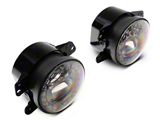 Raxiom Axial Series Nighthawk LED Fog Lights (07-18 Jeep Wrangler JK; 18-26 Jeep Wrangler JL Sahara, Rubicon w/ Plastic Bumper)
