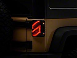 Raxiom Axial Series Trident LED Tail Lights; Black Housing; Clear Lens (07-18 Jeep Wrangler JK)