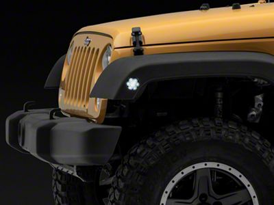 Raxiom Axial Series White LED Side Marker Lights; Smoked (07-18 Jeep Wrangler JK)