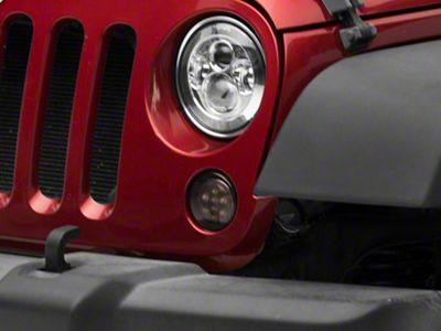 Raxiom Axial Series LED Amber Turn Signals; Smoked (07-18 Jeep Wrangler JK)