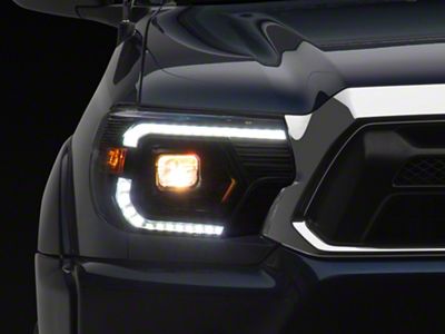 Raxiom Axial Series Switchback Projector Headlights; Black Housing; Clear Lens (12-15 Tacoma)
