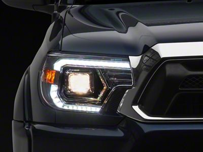 Raxiom Axial Series Switchback Projector Headlights; Chrome Housing; Clear Lens (12-15 Tacoma)