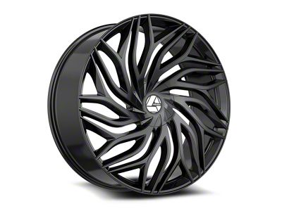Azara AZA-537 Gloss Black 6-Lug Wheel; 22x9.5; 22mm Offset (25-26 4Runner)