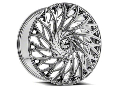 Azara AZA-525 Nano Chrome 6-Lug Wheel; 24x9; 22mm Offset (22-25 Bronco Raptor)