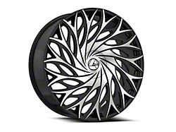 Azara AZA-525 Gloss Black and Machined 5-Lug Wheel; 20x8.5; 35mm Offset (21-25 Bronco Sport)