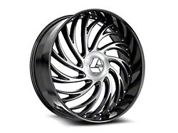 Azara AZX-101 Gloss Black and Machined 5-Lug Wheel; 20x8.5; 35mm Offset (21-25 Bronco Sport)