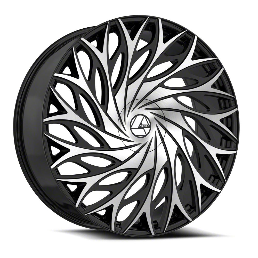 Azara Jeep Wrangler AZA-525 Gloss Black and Machined Wheel; 18x8