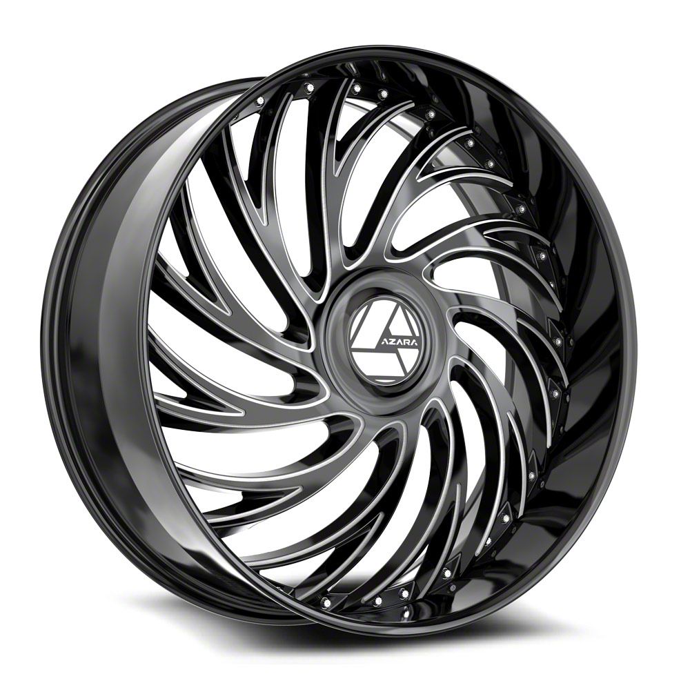 Azara Jeep Wrangler AZX-101 Gloss Black and Milled Wheel