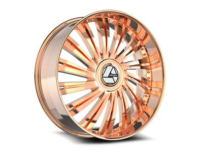 Azara AZX-102 Nano Rose Gold Wheel; 22x8.5; 38mm Offset (97-06 Jeep Wrangler TJ)