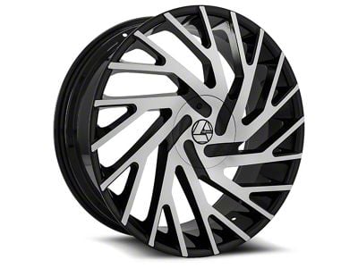 Azara AZA-505 Gloss Black and Machined 5-Lug Wheel; 20x8.5; 35mm Offset (05-15 Tacoma)