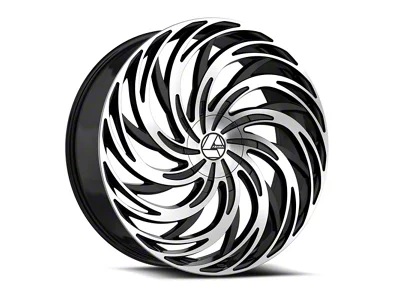 Azara AZA-531 Gloss Black and Machined 6-Lug Wheel; 24x9; 22mm Offset (17-24 Titan)