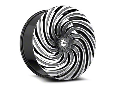 Azara AZA-535 Gloss Black and Machined 6-Lug Wheel; 22x9.5; 22mm Offset (22-25 Tundra)