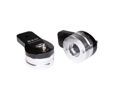 Bad Ass Mounts 360-Degree Swivel Light Mounts; Blue/Black (Universal; Some Adaptation May Be Required)