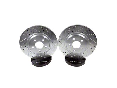 Baer BIG Claw Performance Drilled and Slotted 6-Lug Rotors; Rear Pair (21-25 Bronco, Excluding Raptor)