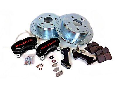 Baer SS4 Rear Big Brake Kit with 13-Inch Rotors; Black Calipers (20-25 Jeep Gladiator JT)