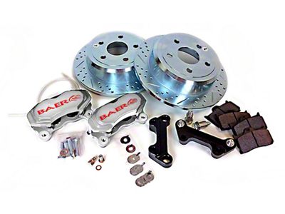 Baer SS4 Rear Big Brake Kit with 13-Inch Rotors; Silver Calipers (20-25 Jeep Gladiator JT)
