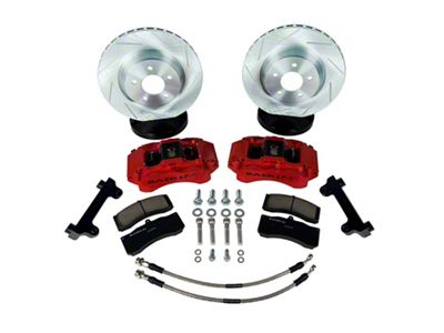 Baer 6T Front Big Brake Kit with 13.50-Inch Rotors; Fire Red Calipers (07-25 Jeep Wrangler JK & JL)