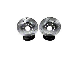 Baer Claw Performance Drilled and Slotted Rotors; Rear Pair (18-26 Jeep Wrangler JL w/ 342mm Solid Rear Rotors)