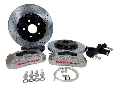 Baer Pro+ Front Big Brake Kit with 14-Inch Rotors; Silver Calipers (18-25 Jeep Wrangler JL)
