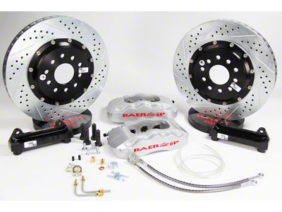 Baer Pro+ Rear Big Brake Kit with 14-Inch Rotors; Silver Calipers (07-18 Jeep Wrangler JK w/ Currie G2 Rear Housing)