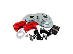 Baer SS4 Rear Big Brake Kit with 13-Inch Rotors; Red Calipers (07-26 Jeep Wrangler JK & JL w/ OE Rear End)