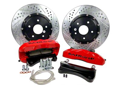 Baer Pro+ Rear Big Brake Kit with 14-Inch Rotors; Silver Calipers (07-18 Jeep Wrangler JK)
