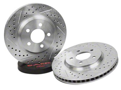 Baer Claw Performance Drilled and Slotted Rotors; Rear Pair (04-06 Jeep Wrangler TJ)