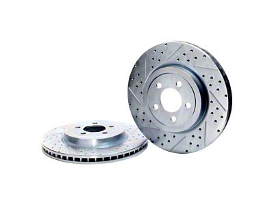 Baer Claw Performance Drilled and Slotted Rotors; Front Pair (05-10 Jeep Grand Cherokee WK, Excluding SRT8)