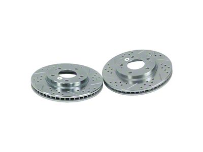 Baer Claw Performance Drilled and Slotted Rotors; Front Pair (12-21 Jeep Grand Cherokee SRT, SRT8, Trackhawk)