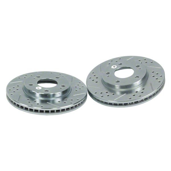 Baer Sport Jeep Wrangler Drilled and Slotted Rotors; Front Pair 05110