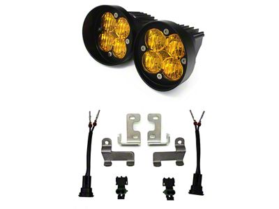 Baja Designs Squadron-R Sport LED Fog Light Pocket Kit; Amber (10-24 4Runner)