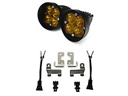 Baja Designs Squadron SAE LED Fog Light Pocket Kit; Amber (10-24 4Runner)