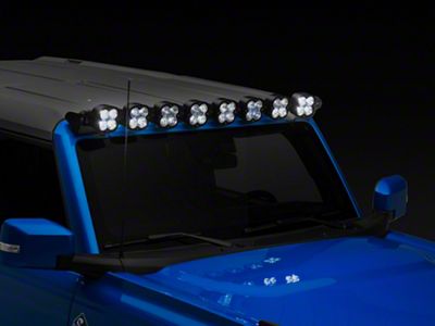 Baja Designs 8 XL Linkable Roof Light Bar Kit (21-25 Bronco w/ Upfitter Switch)