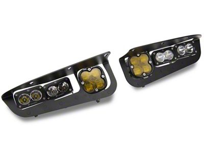 Baja Designs Squadron SAE/Dual S2 Sport LED Fog Light Pocket Kit; Amber and Clear (21-25 Bronco)