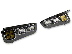 Baja Designs Squadron SAE/Dual S2 Sport LED Fog Light Pocket Kit; Amber and Clear (21-25 Bronco w/ Upfitter Switch)