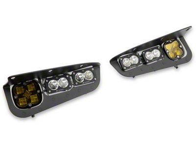 Baja Designs Squadron SAE/Dual S2 Sport LED Fog Light Pocket Kit; Amber and Clear (21-25 Bronco w/ Upfitter Switch)