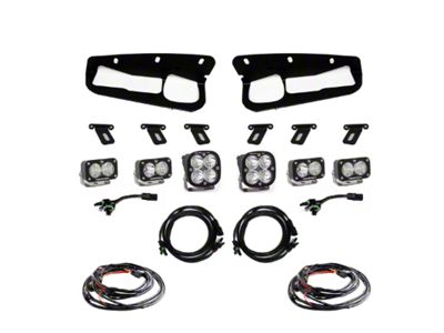 Baja Designs Squadron Pro/Dual S2 LED Fog Light Pocket Kit; Clear (21-25 Bronco)