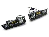 Baja Designs S2 SAE Pro LED Fog Light Pocket Kit with Upfitter Switch Harness; Amber (21-26 Bronco w/ Modular Front Bumper)