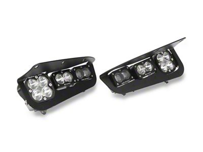 Baja Designs S2 SAE Pro LED Fog Light Pocket Kit with Upfitter Switch Harness; Clear (21-25 Bronco w/ Modular Front Bumper)