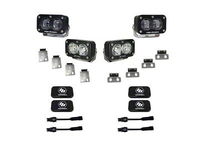 Baja Designs S2 SAE/S2 Pro Fog Pocket Kit; Clear (22-25 Bronco Raptor)