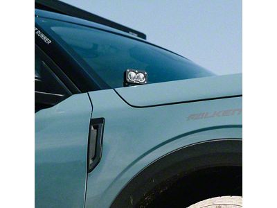 Baja Designs S2 Pro LED Lights with A-Pillar Mounting Brackets (21-25 Bronco Sport)