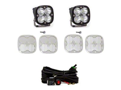 Baja Designs Squadron Pro LED Lights with A-Pillar Mounting Brackets (21-25 Bronco)