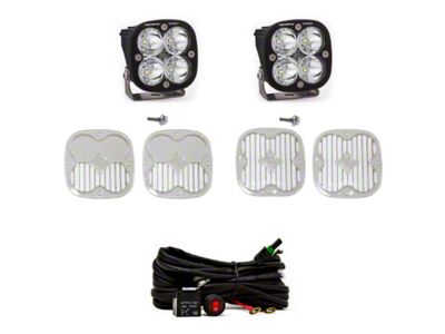 Baja Designs Squadron Sport LED Lights with A-Pillar Mounting Brackets (21-25 Bronco)