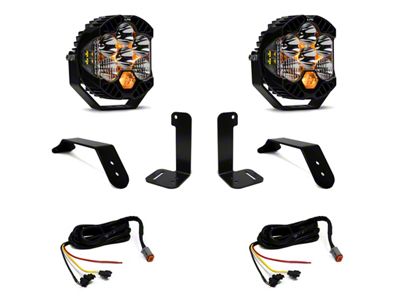 Baja Designs Dual LP6 Auxiliary Bumper Light Kit (20-25 Jeep Gladiator JT w/ Upfitter Switch)