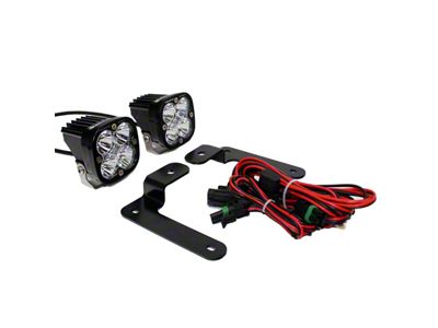 Baja Designs Squadron Pro LED Lights with A-Pillar Mounting Brackets (20-25 Jeep Gladiator JT)