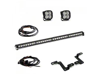 Baja Designs Squadron Sport LED Lights and 40-Inch LED Light Bar with Cowl Mounting Brackets (20-25 Jeep Gladiator JT)
